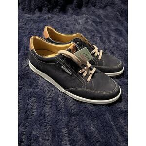 Mephisto Men’s 9.5 Blue Leather Sneakers Comfort Shoes NWT